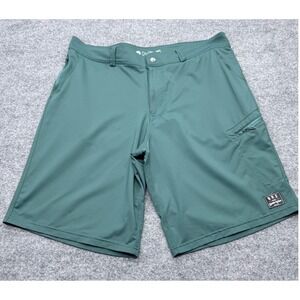 NRS Guide Wear Mens Green Technical Quick Dry Water Cargo Shorts Size 36